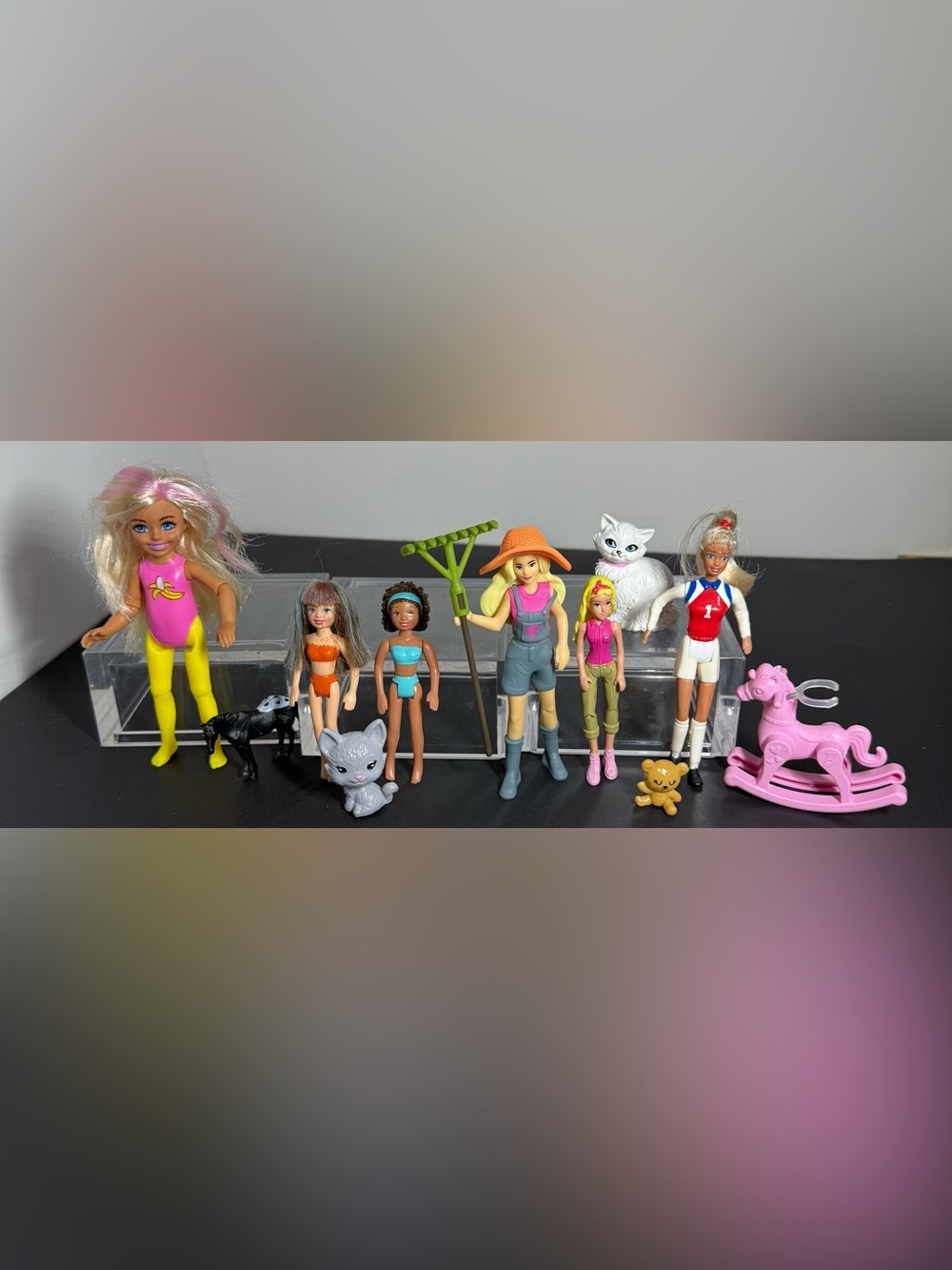 Vintage & Modern Mini Doll Lot - Barbie Chelsea, Y2K Polly Pocket & Toys